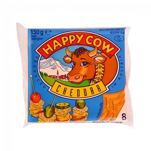 Happy Cow Yellow Cheddar Slice Cheese