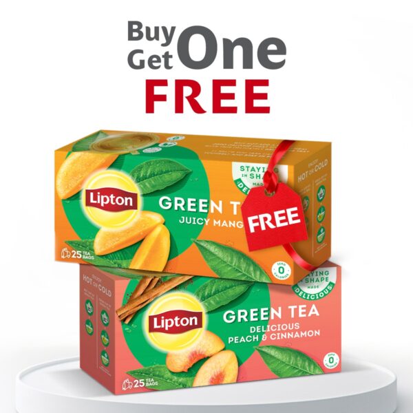 Buy Lipton Mango Green Tea & Get Lipton Peach Green Tea Free