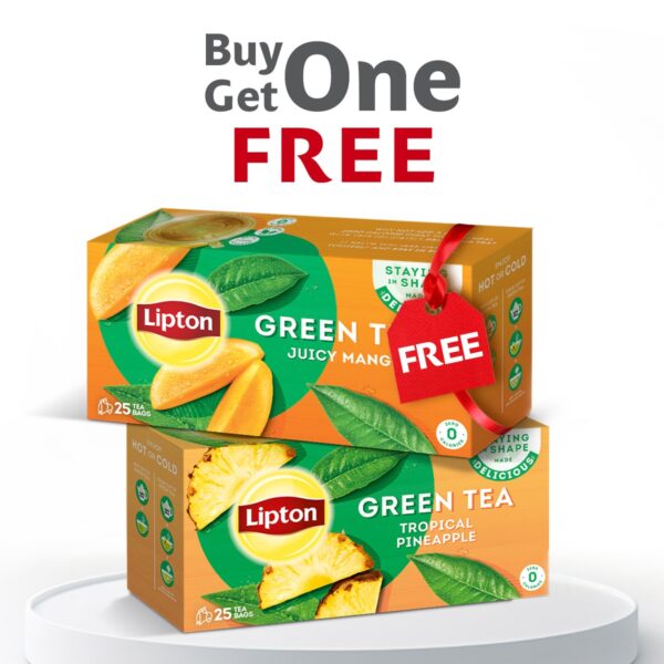 Buy Lipton Pineapple Green Tea & Get Lipton Mango Green Tea Free