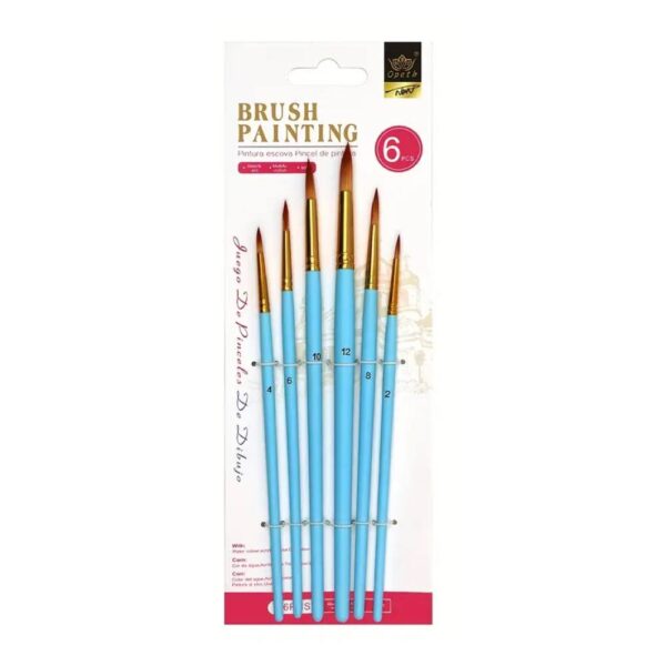 Crystal Paint Brush Round 6pcs