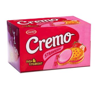 MAYFAIR CREMO BISCUITS STRAWBERRY HR Rs.30 (1X8) BOX